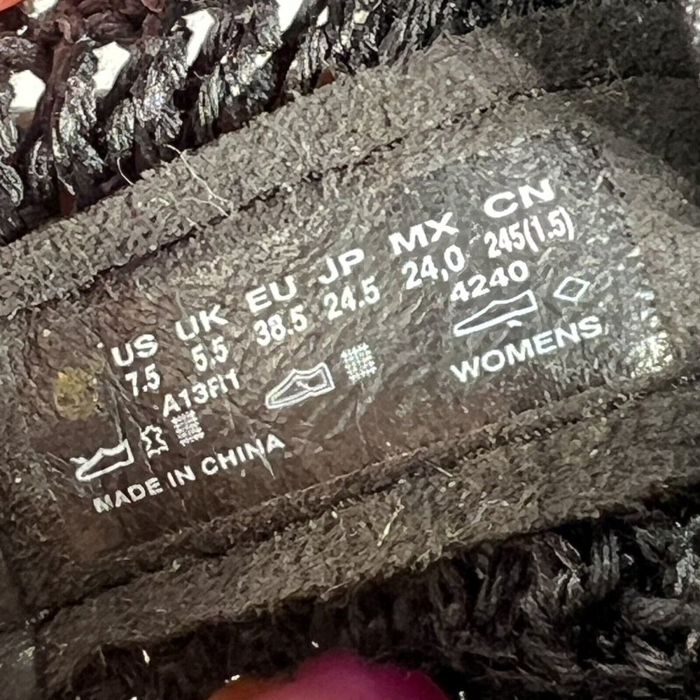 TImberland Womens Combat Boots Black Nubuck Open Weave Mesh Sz US 7.5 EU 38.5 - Picture 11 of 11